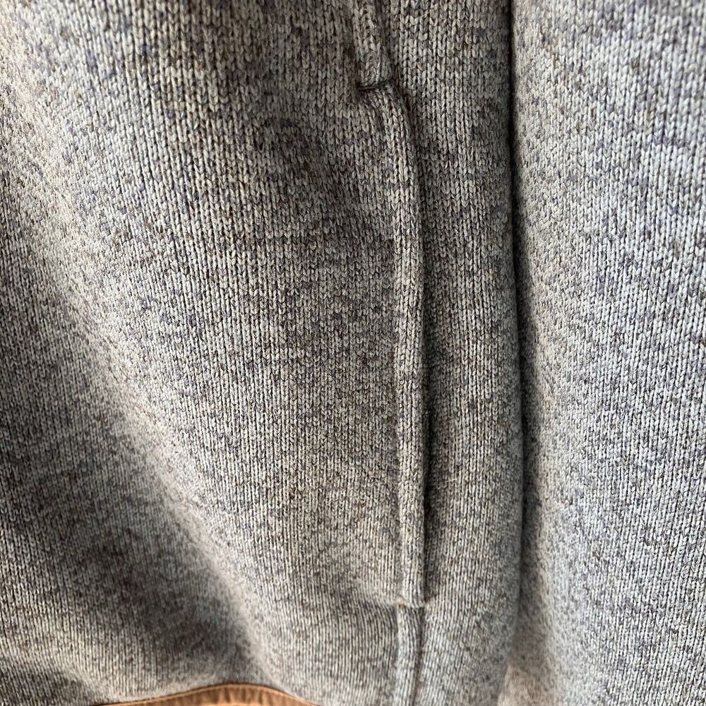 LL Bean Mens Sweater Fleece Pullover Jacket Blue 1/4 Snap Slightly Fitted XXLT - Picture 6 of 14